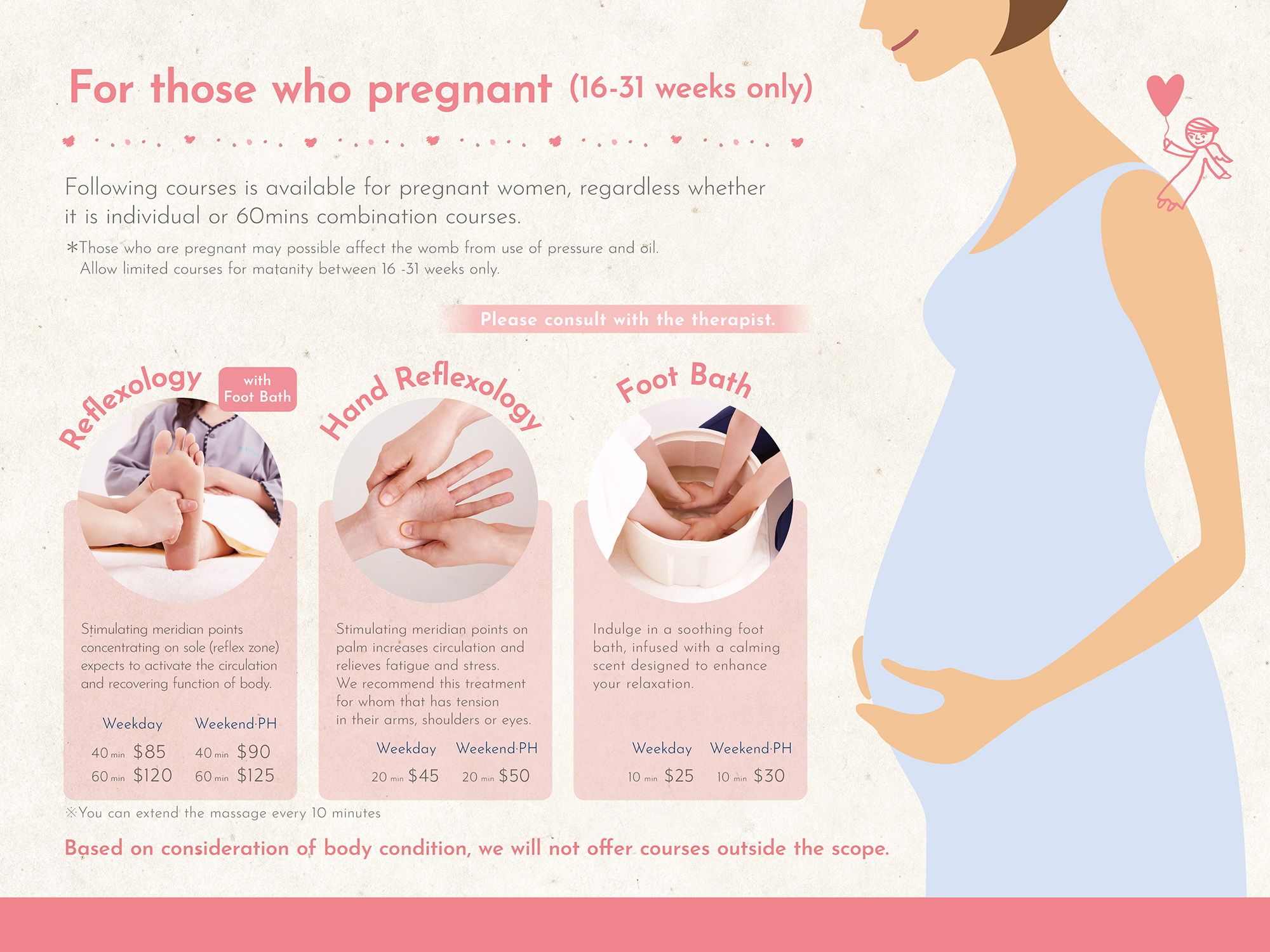 Maternity menu